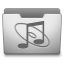 Aluminum Grey Music Icon 64x64 png